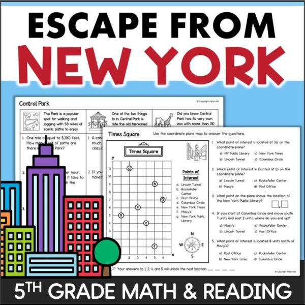 escape room 5th grade math and reading